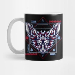 red fox cartoon Mug